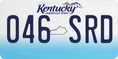 KY license plate 046SRD