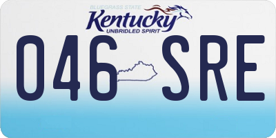 KY license plate 046SRE