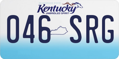 KY license plate 046SRG