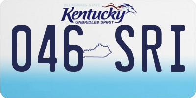 KY license plate 046SRI