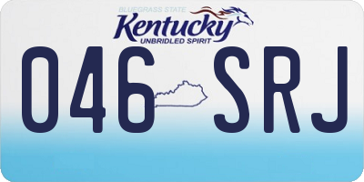 KY license plate 046SRJ