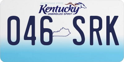 KY license plate 046SRK