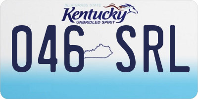 KY license plate 046SRL