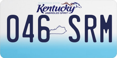 KY license plate 046SRM