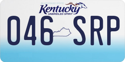 KY license plate 046SRP