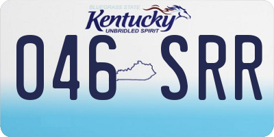 KY license plate 046SRR