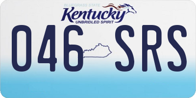 KY license plate 046SRS
