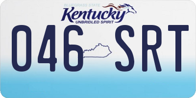 KY license plate 046SRT