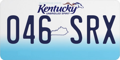 KY license plate 046SRX
