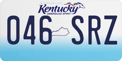 KY license plate 046SRZ