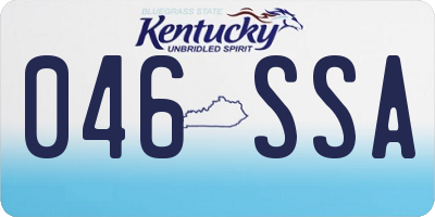 KY license plate 046SSA