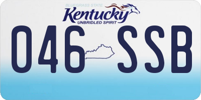 KY license plate 046SSB