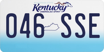 KY license plate 046SSE