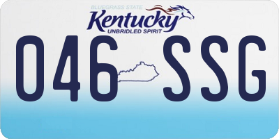 KY license plate 046SSG
