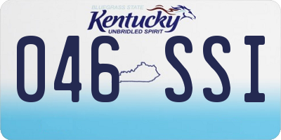 KY license plate 046SSI