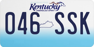KY license plate 046SSK