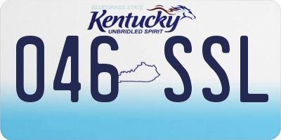 KY license plate 046SSL