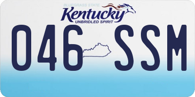 KY license plate 046SSM
