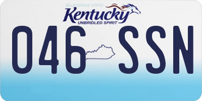 KY license plate 046SSN