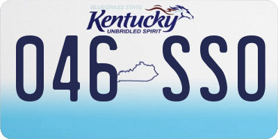 KY license plate 046SSO