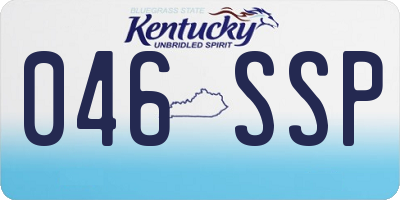KY license plate 046SSP