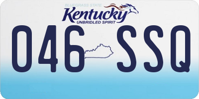 KY license plate 046SSQ