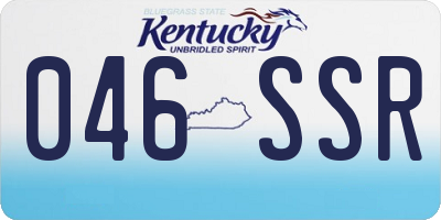 KY license plate 046SSR