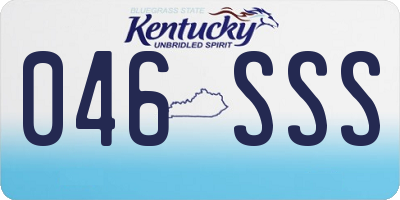 KY license plate 046SSS