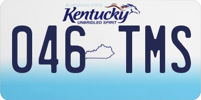 KY license plate 046TMS