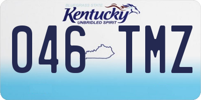 KY license plate 046TMZ