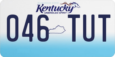 KY license plate 046TUT