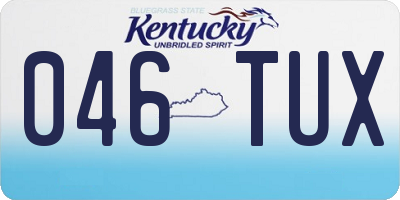 KY license plate 046TUX