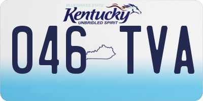 KY license plate 046TVA