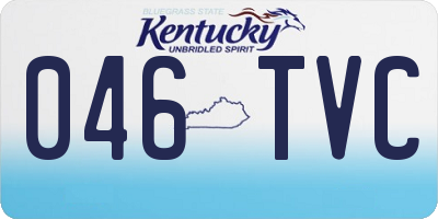 KY license plate 046TVC
