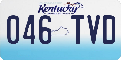 KY license plate 046TVD