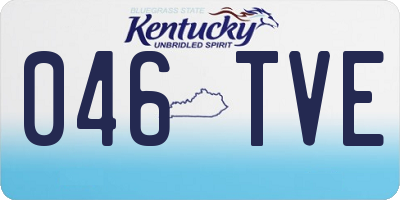 KY license plate 046TVE