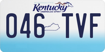 KY license plate 046TVF