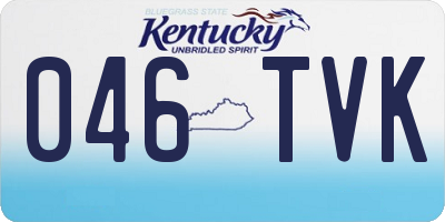 KY license plate 046TVK