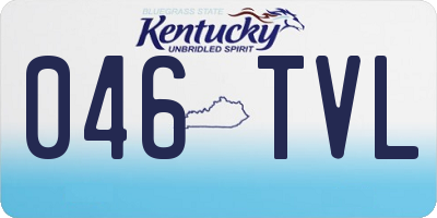 KY license plate 046TVL
