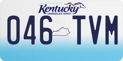 KY license plate 046TVM
