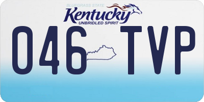 KY license plate 046TVP
