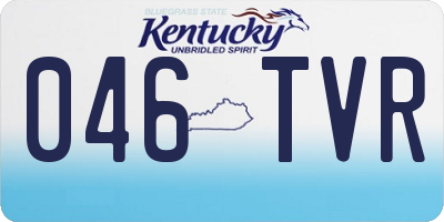 KY license plate 046TVR