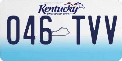 KY license plate 046TVV