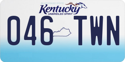 KY license plate 046TWN