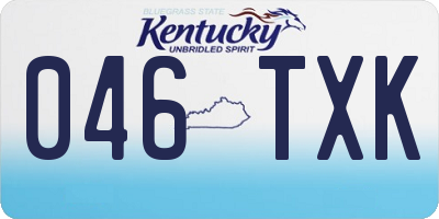KY license plate 046TXK