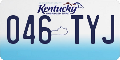 KY license plate 046TYJ