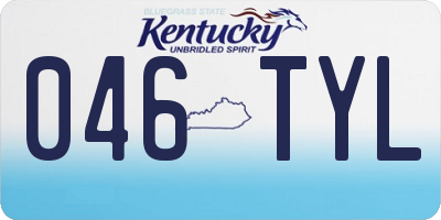 KY license plate 046TYL