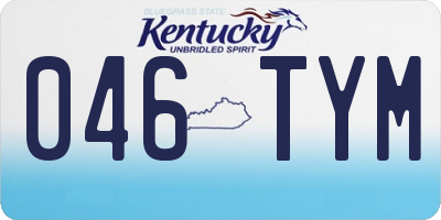 KY license plate 046TYM