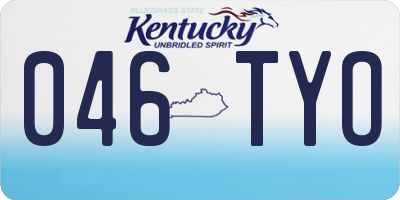 KY license plate 046TYO