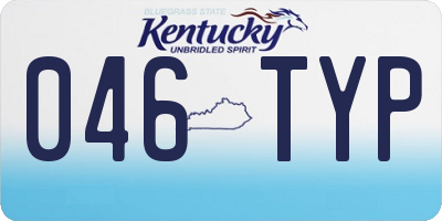 KY license plate 046TYP